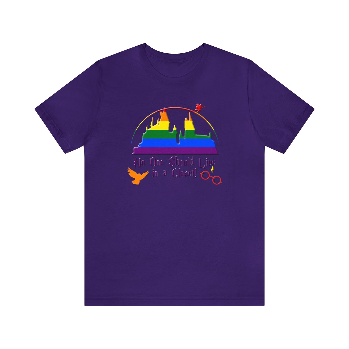 T-shirt à manches courtes en jersey unisexe LGBTQ de la leçon du sorcier