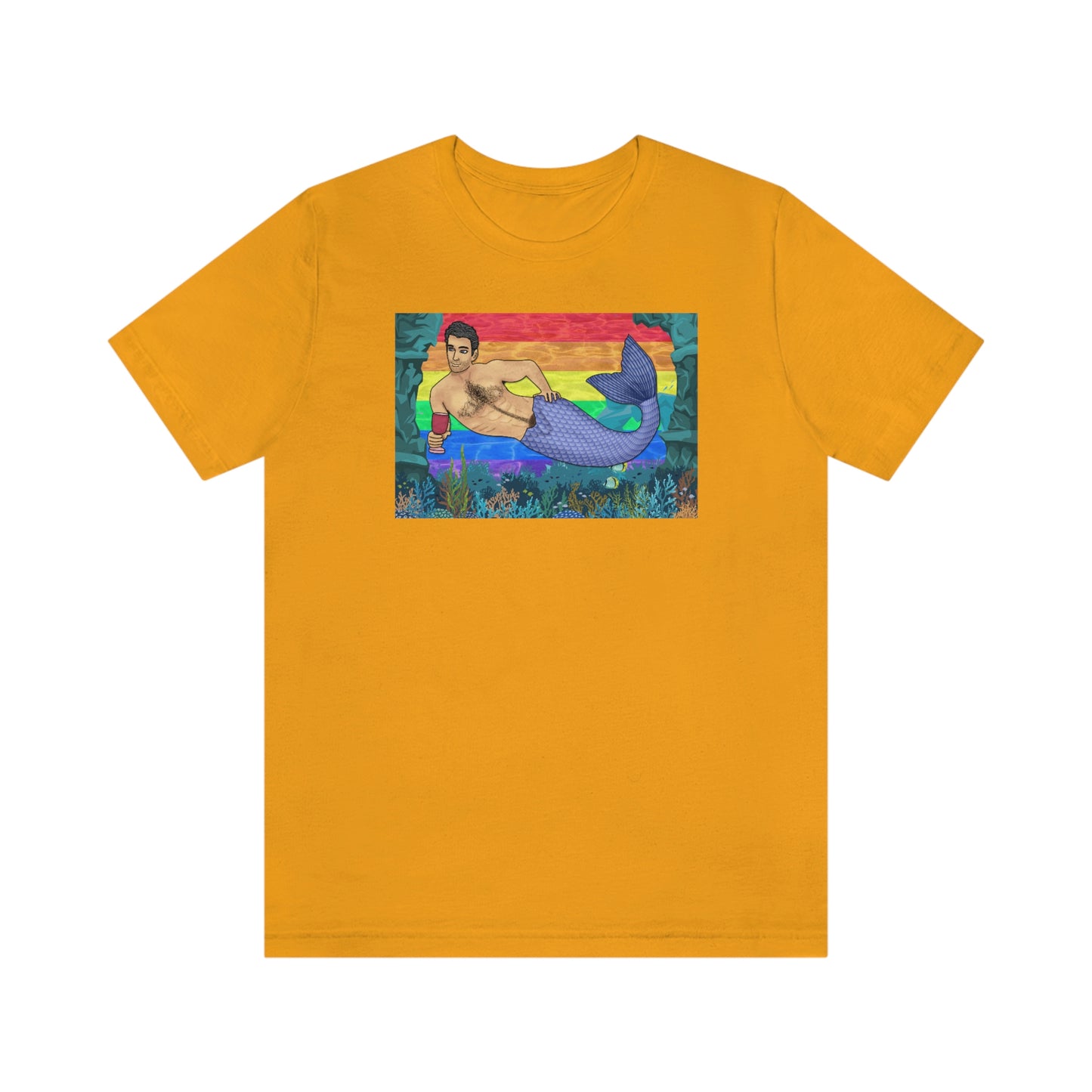 Gay Merman Under the Sea Adult T-Shirt