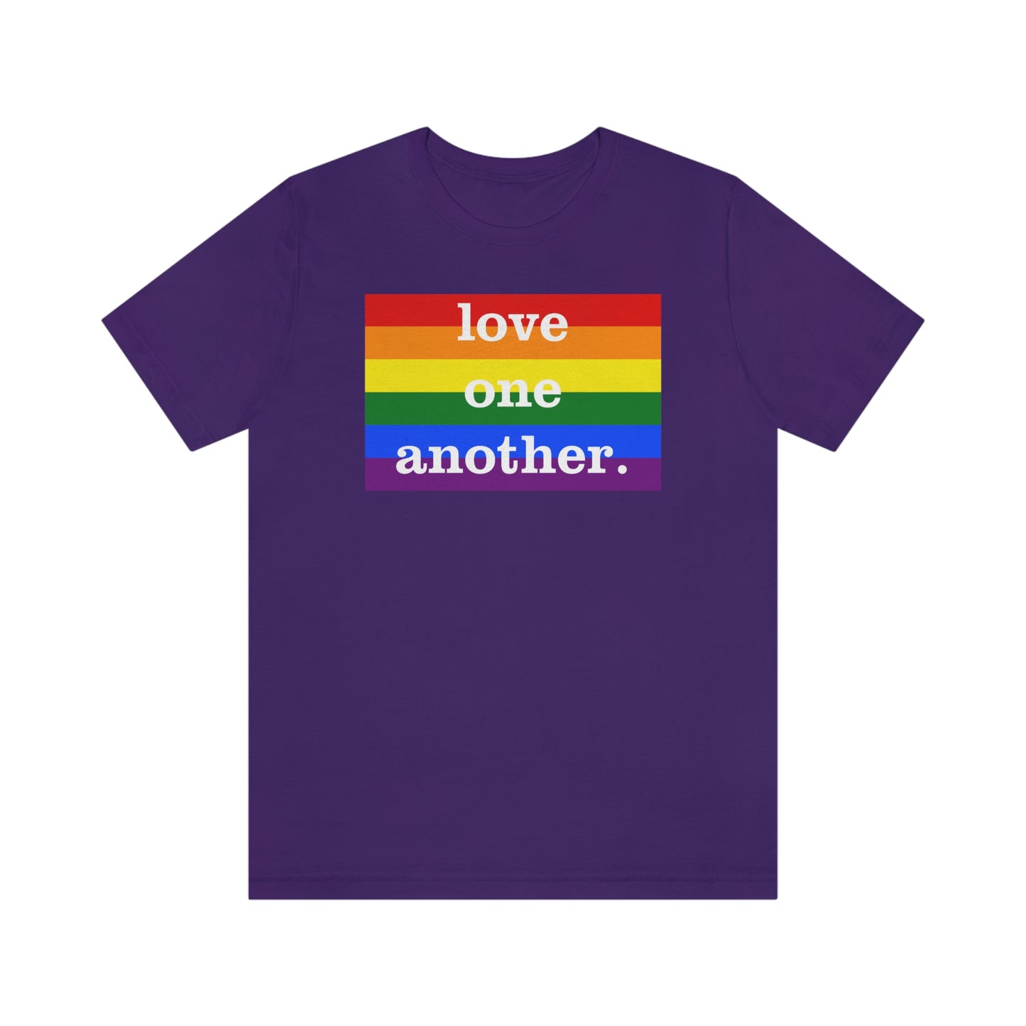 Love One Another LGBTQ Rainbow Pride T-shirt unisexe pour adulte