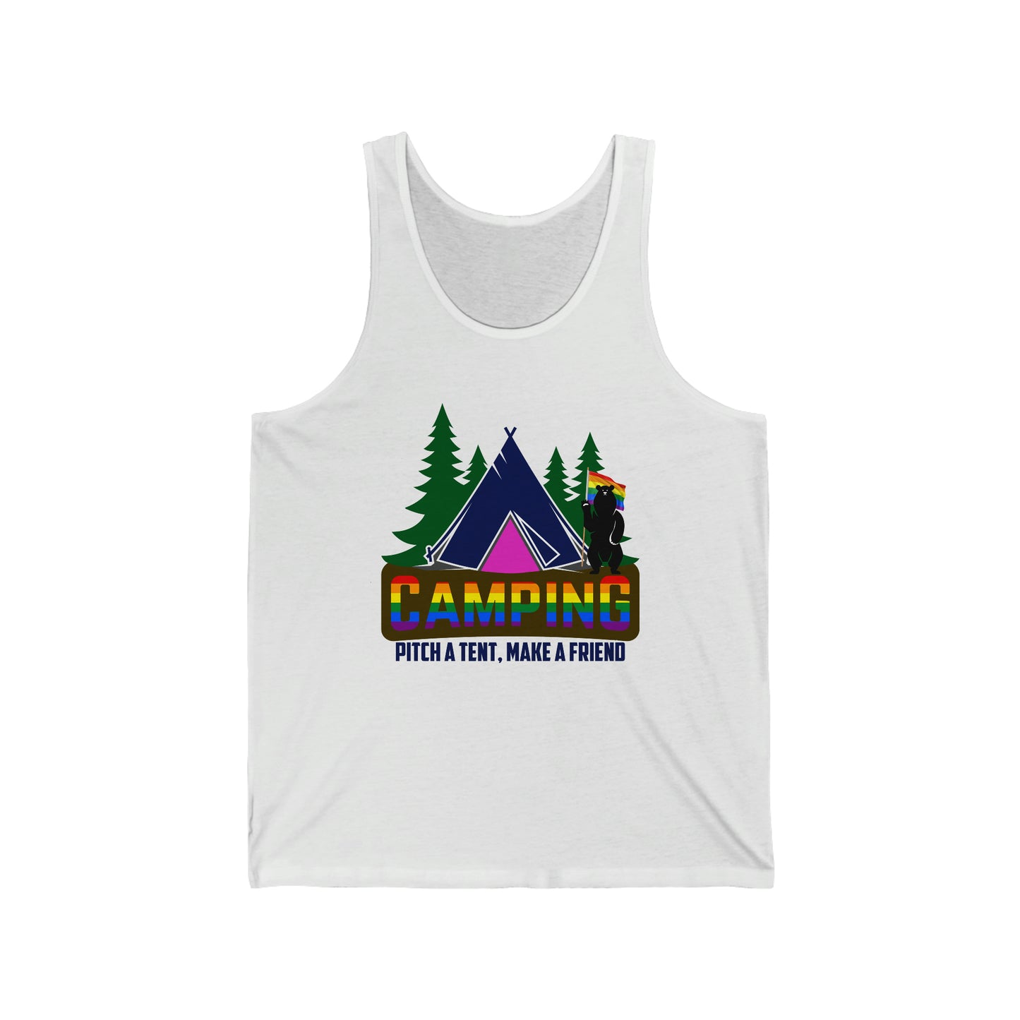 Gay Camping Pitch A Tent Adult Unisex Tank Top