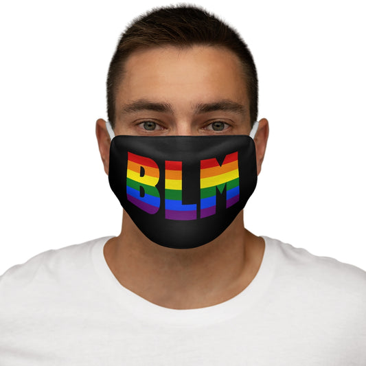 Black Lives Matter LGBTQ Máscara facial de poliéster/algodón ajustada