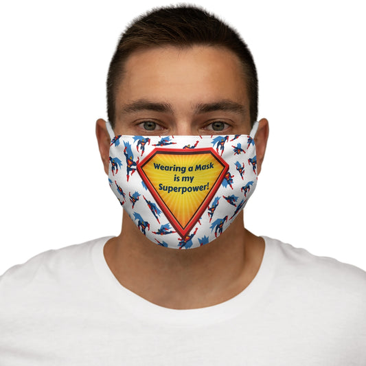 Masque facial en polyester/coton Superpower Snug-Fit