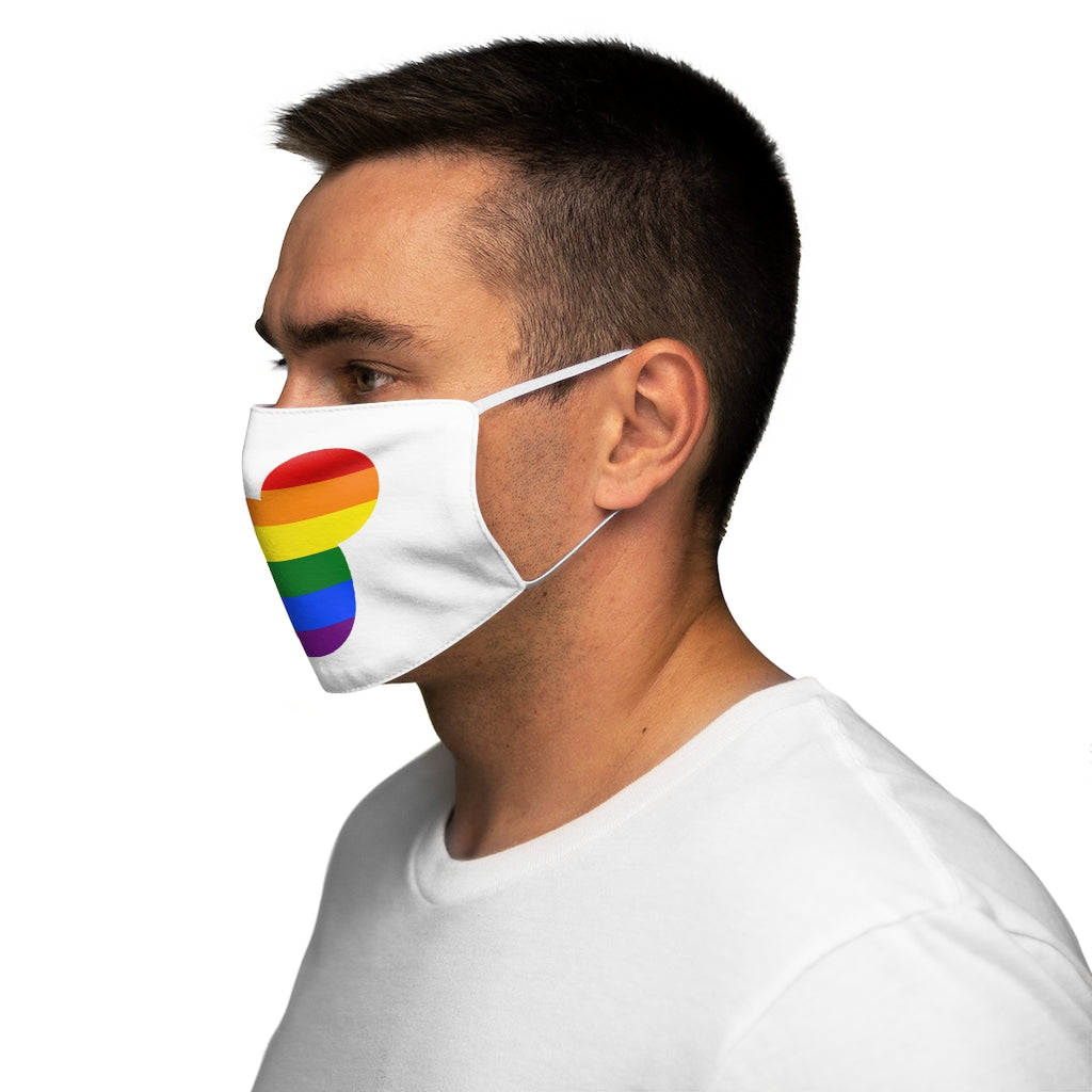 Masque facial en polyester/coton ajusté à tête de souris arc-en-ciel LGBTQ