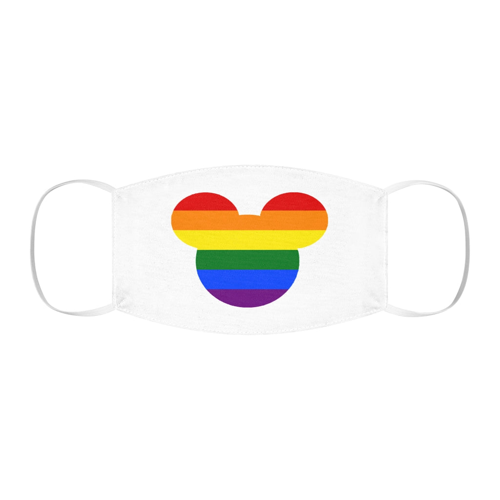 LGBTQ Rainbow Mouse Head Snug-Fit Polyester/Cotton Face Mask
