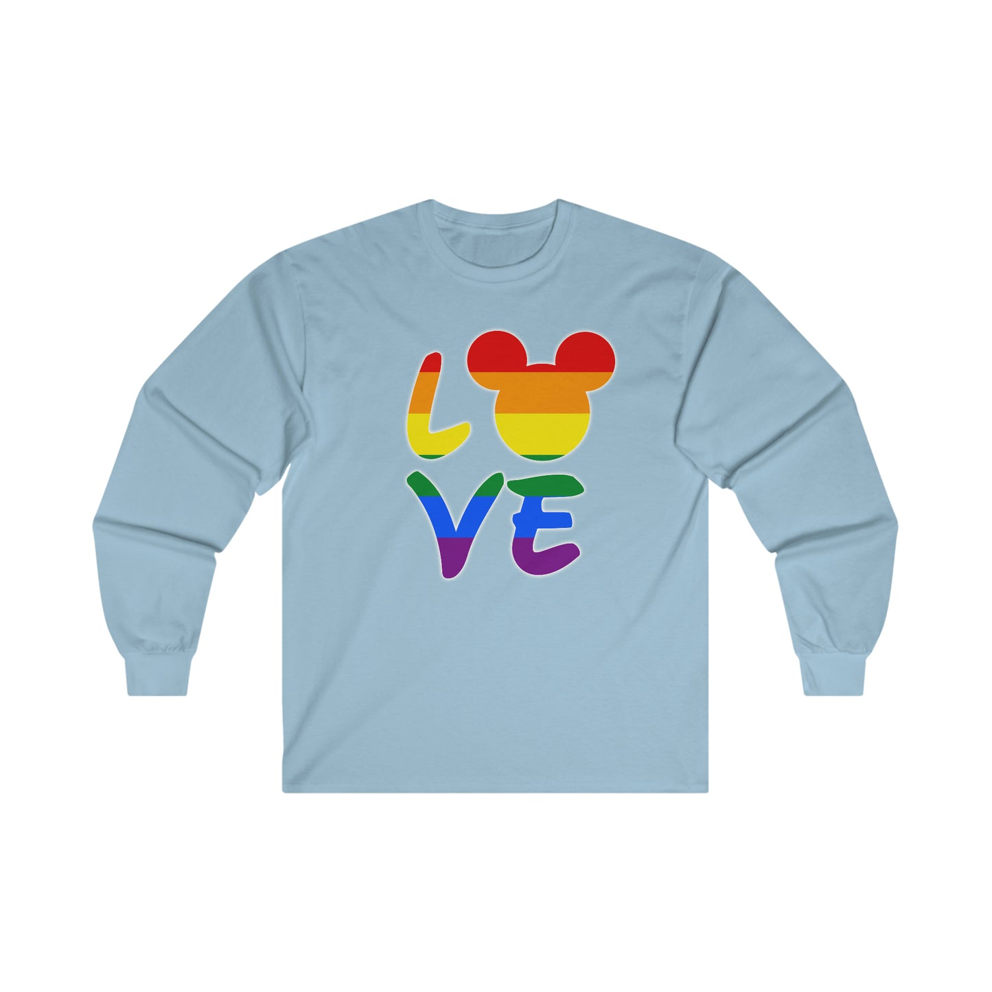 LGBTQ Rainbow Mouse LOVE Ultra Cotton Long Sleeve T-Shirt