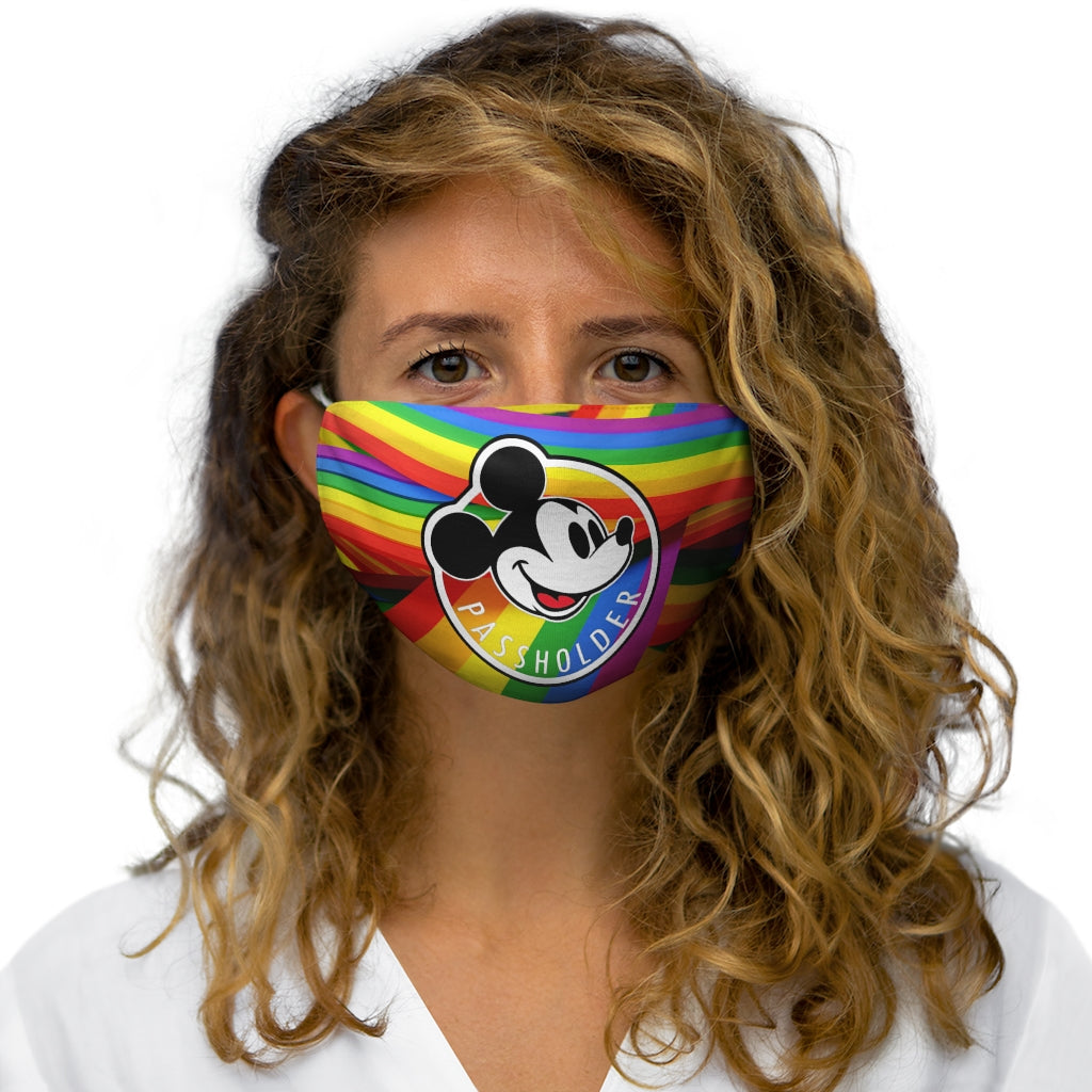 Rainbow LGBTQ Pride Annual Passholder Snug-Fit Polyester/Cotton Face Mask