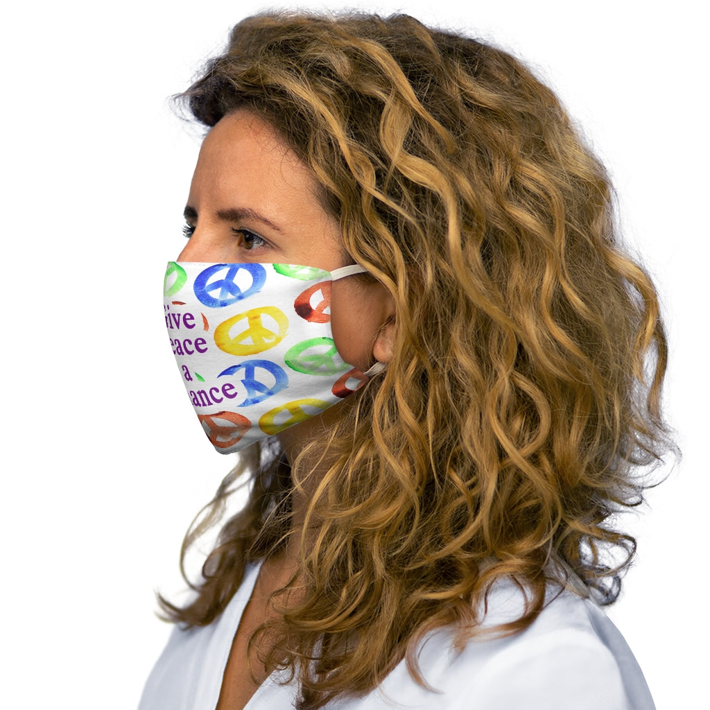 Give Peace A Chance Snug-Fit Polyester/Cotton Face Mask