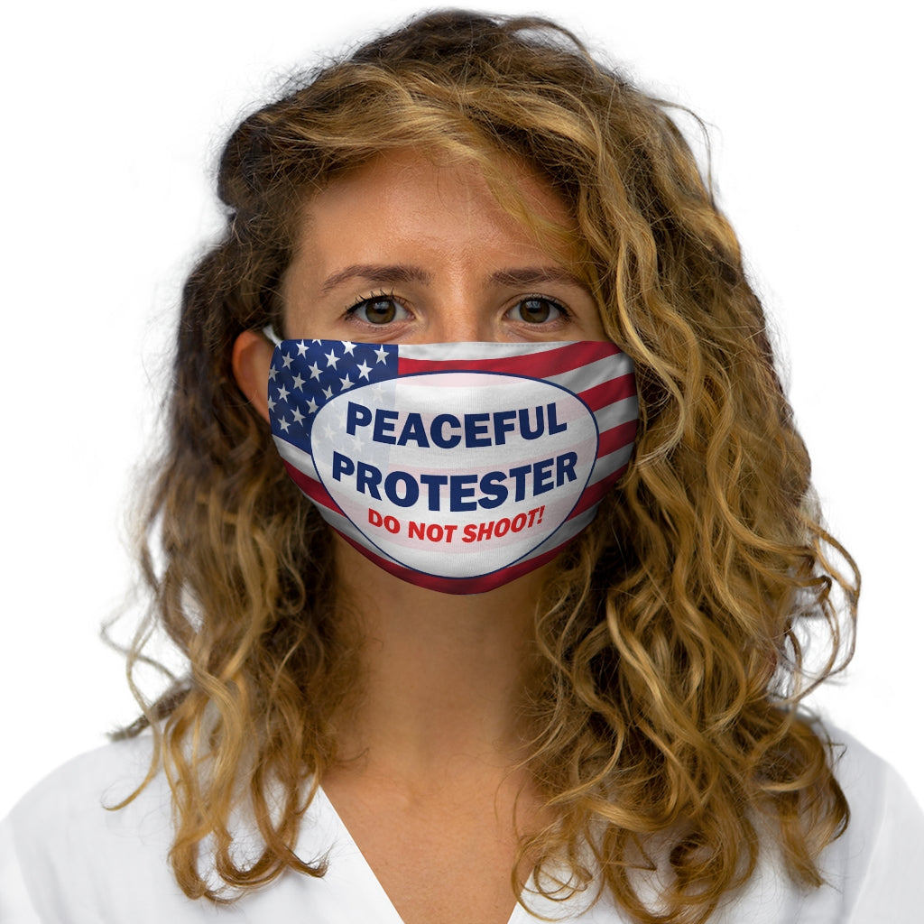 Peaceful Protester - Do Not Shoot Snug-Fit Polyester/Cotton Face Mask