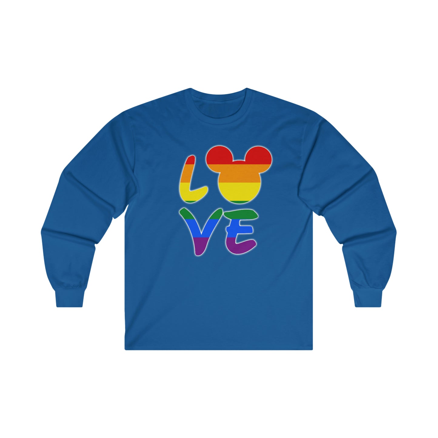 LGBTQ Rainbow Mouse LOVE Ultra Cotton Long Sleeve T-Shirt