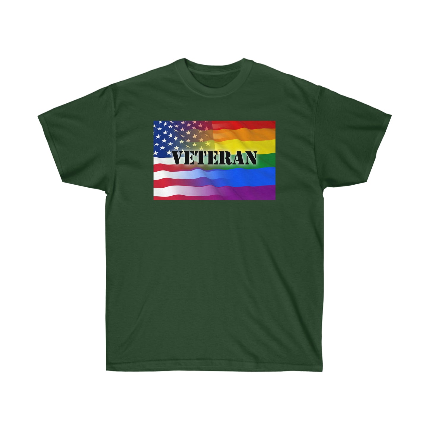 LGBTQ American Veteran Adult Unisex T-Shirt