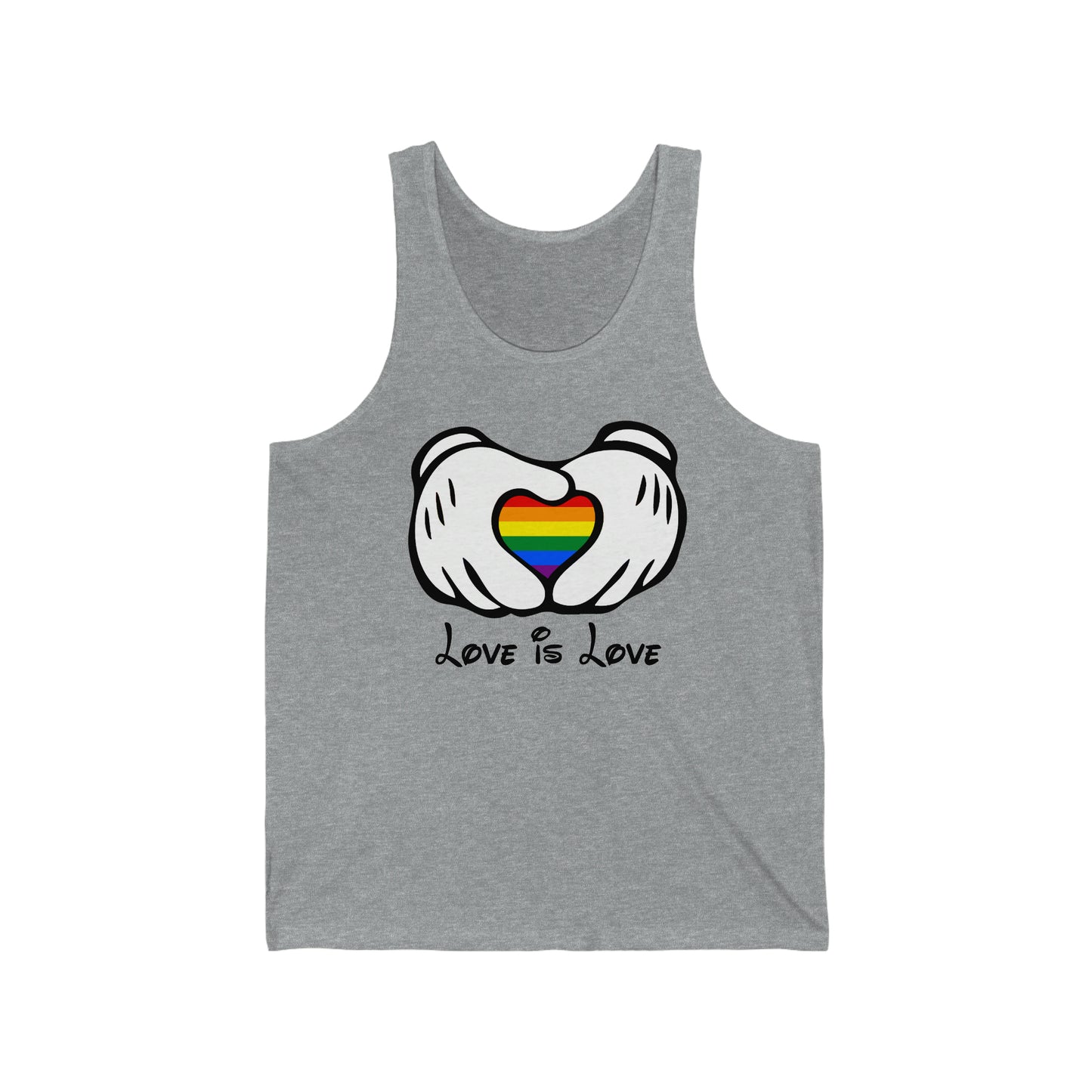 Love Is Love Mouse Hands Adult Unisex Tank Top