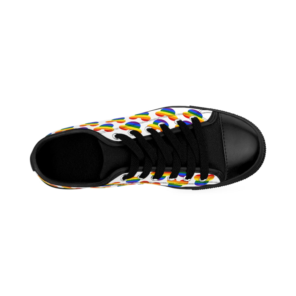 Rainbow Mouse Head Men's Sneakers - White