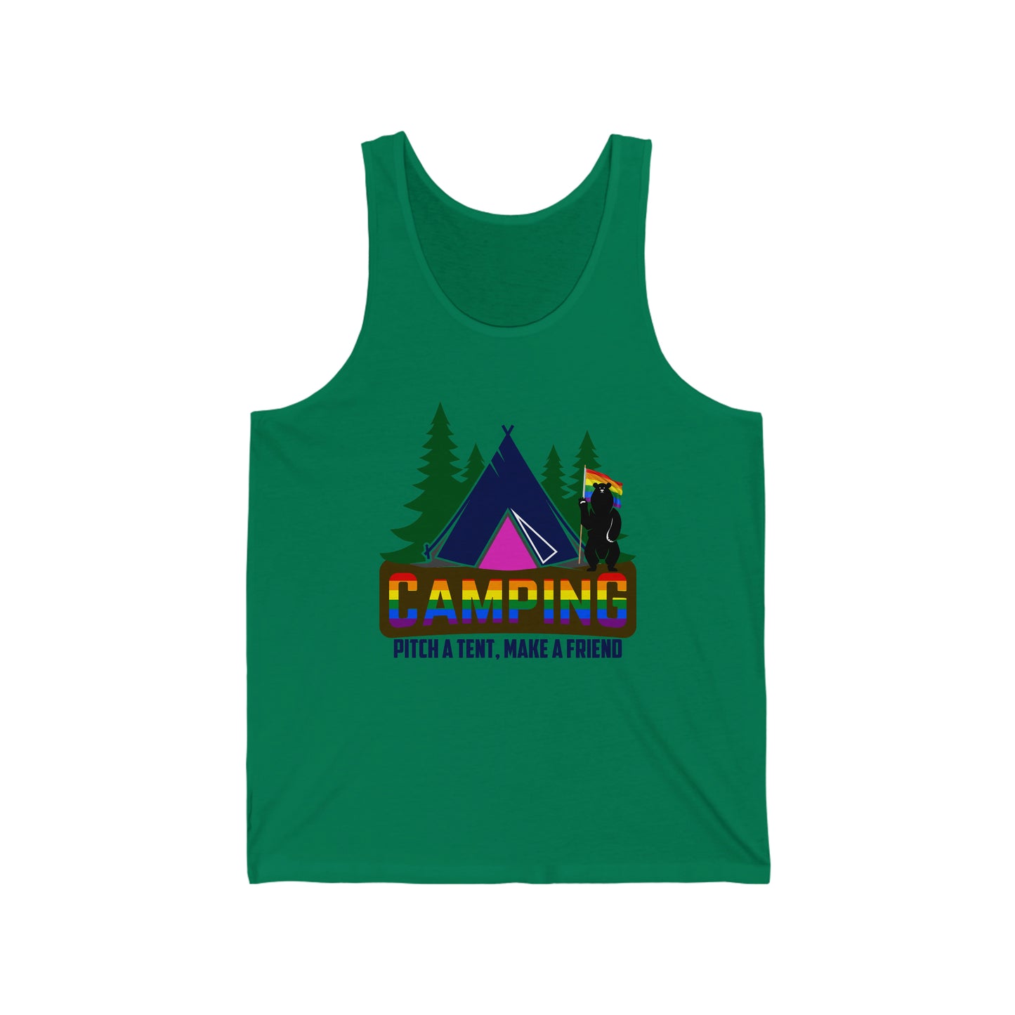 Gay Camping Pitch A Tent Adulto Unisex Tank Top