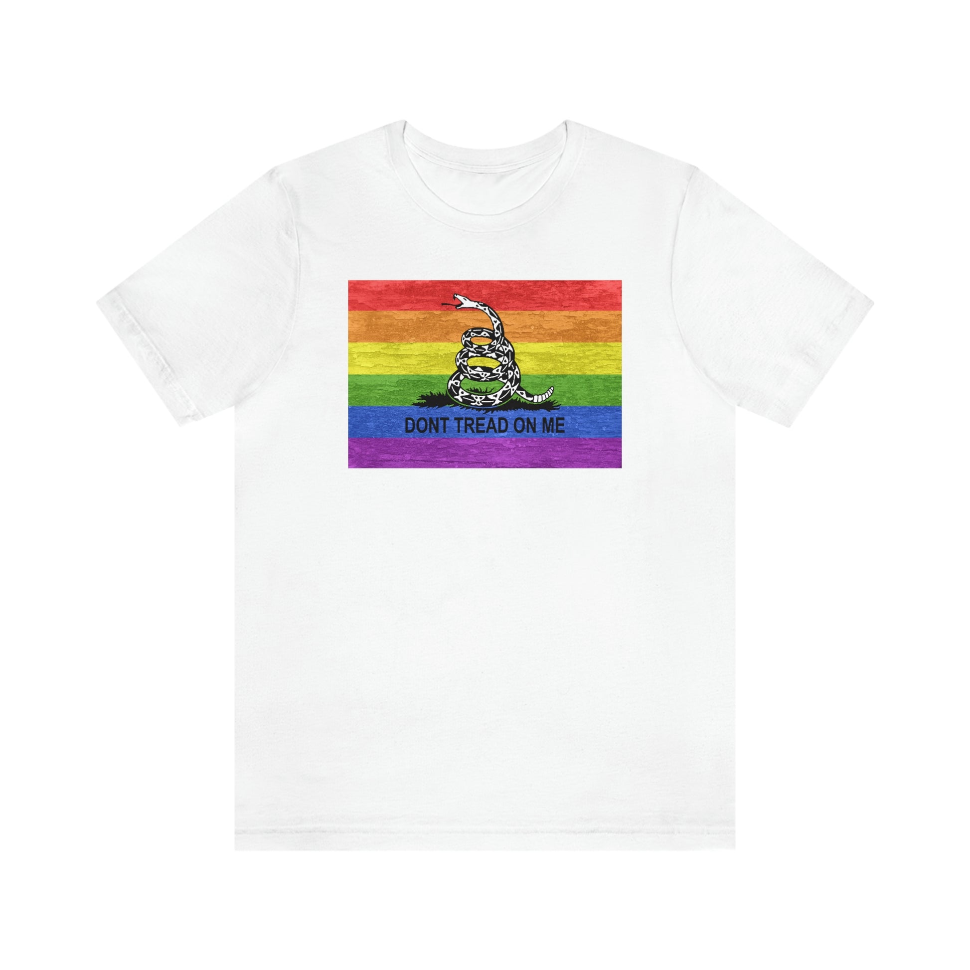 Don't Tread On Me rainbow flag gay t-shirt