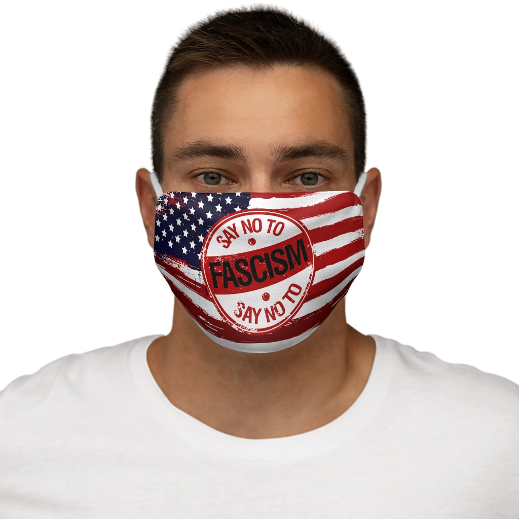 Say No to Fascism Snug-Fit Polyester/Cotton Face Mask