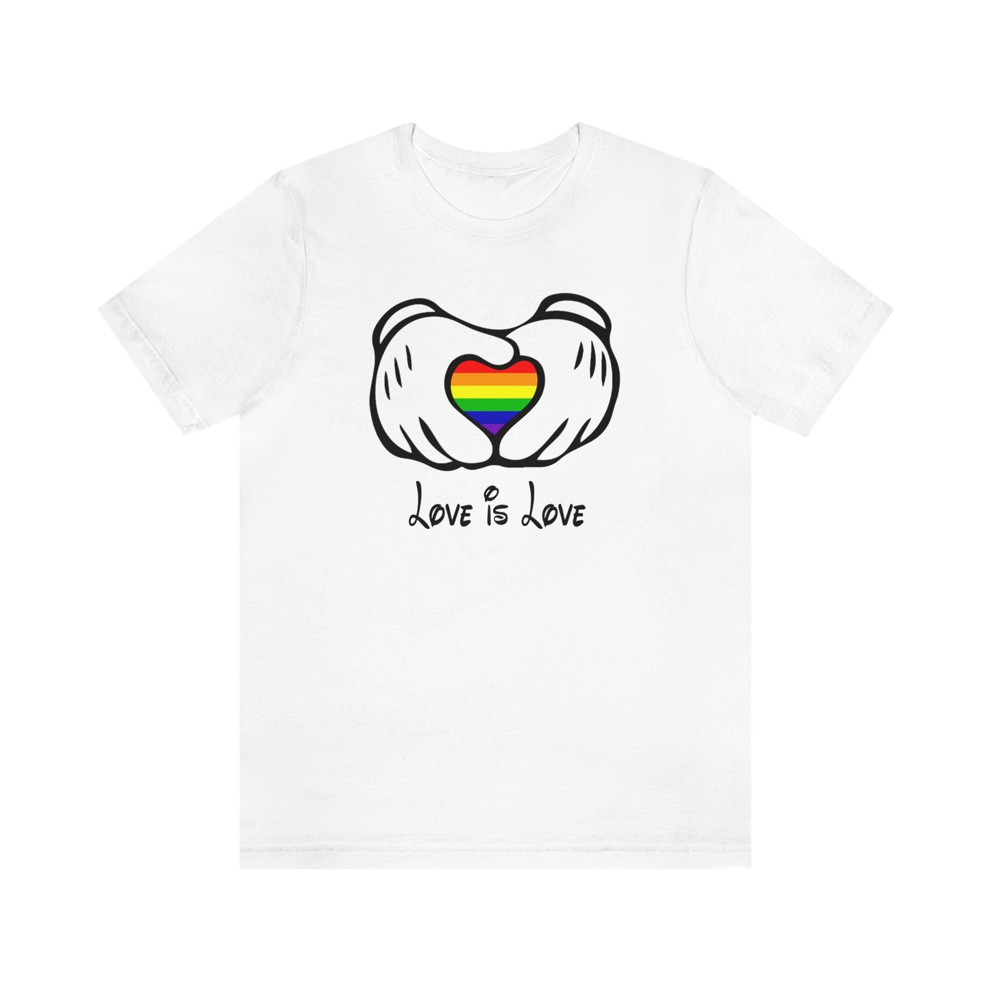 L’amour est l’amour Mains de souris T-shirt unisexe adulte