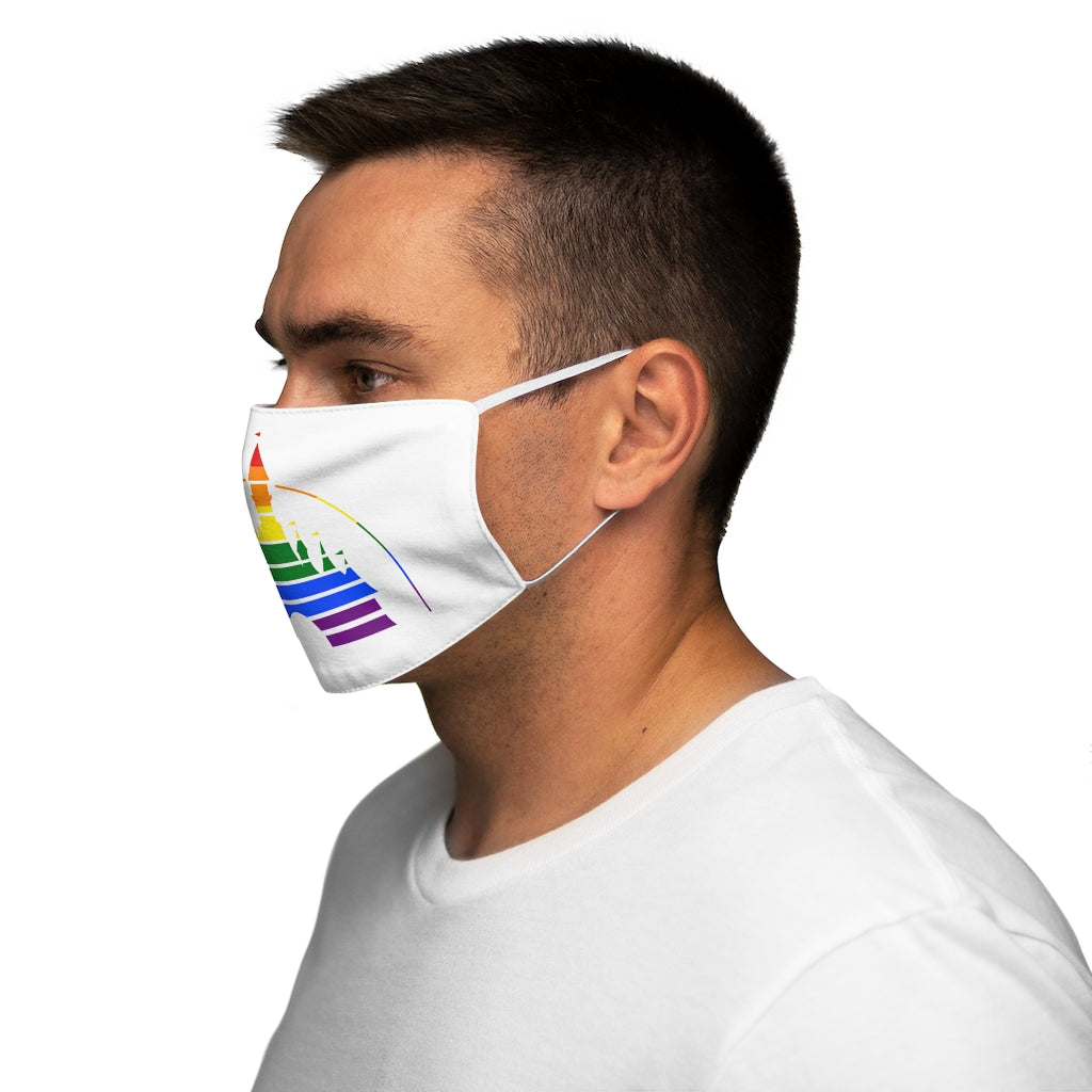 Rainbow Pride Cinderella Castle Snug-Fit Masque facial en polyester/coton