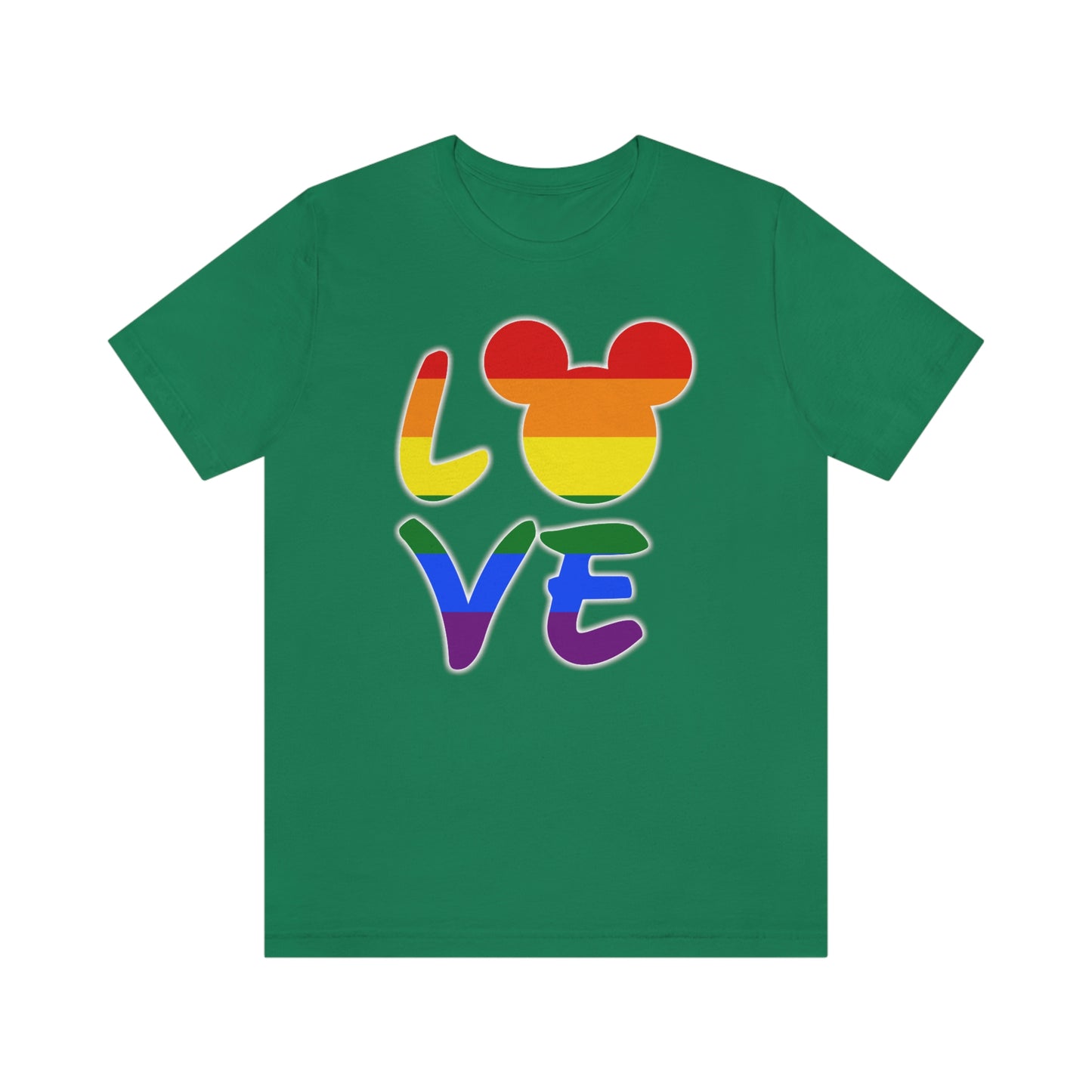 LGBTQ Rainbow Mouse AMOR Camiseta unisex para adultos