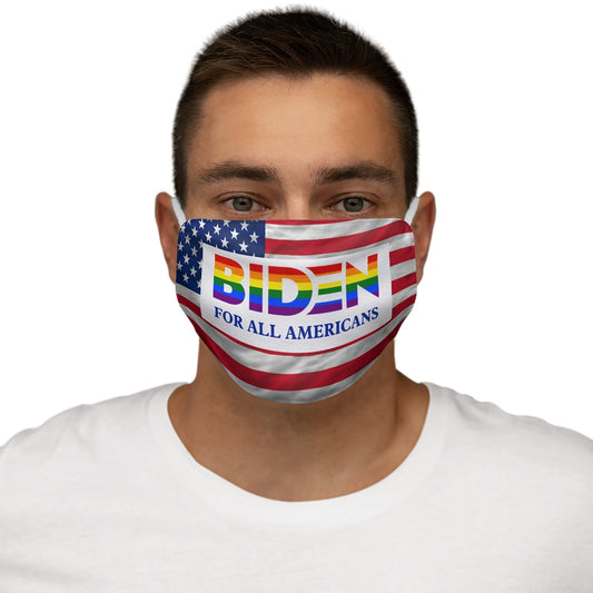 Biden for All Americans Pride Máscara facial de poliéster/algodón ajustada