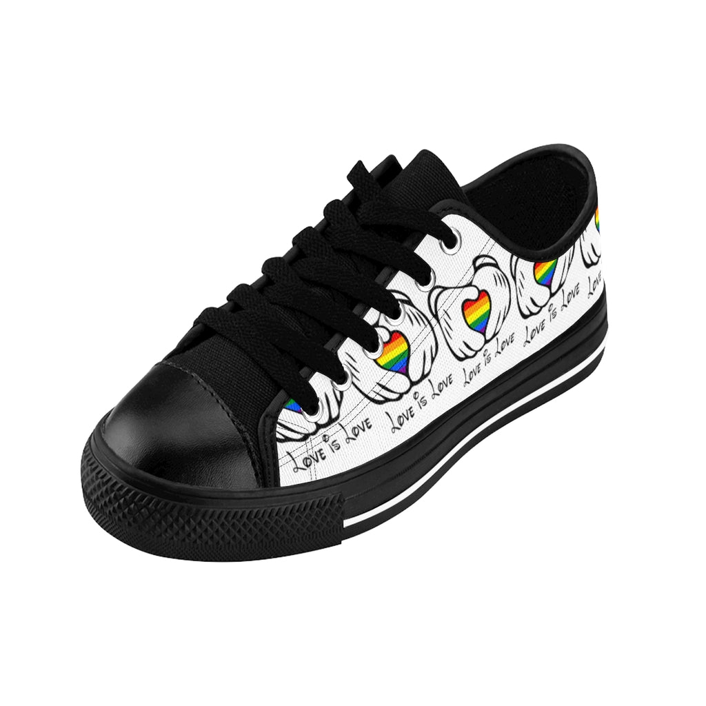 Love is Love Mouse Hands Men's Sneakers - White