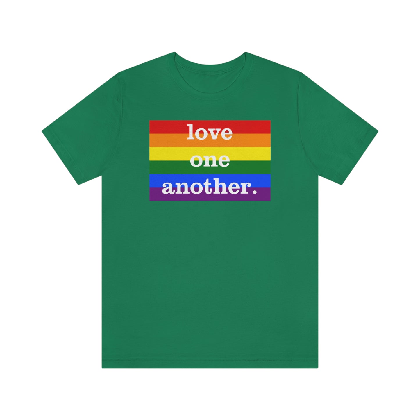 Love One Another LGBTQ Rainbow Pride - Camiseta unisex para adultos