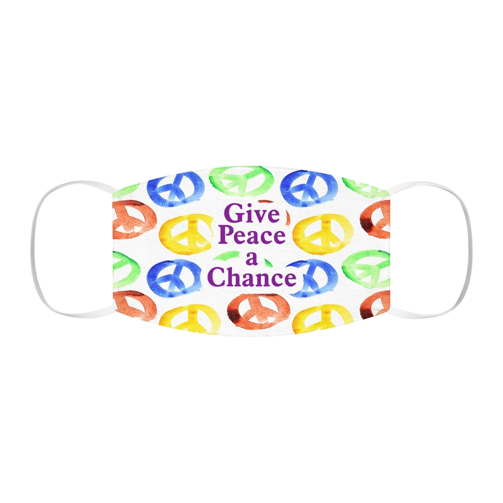 Give Peace A Chance Snug-Fit Polyester/Cotton Face Mask