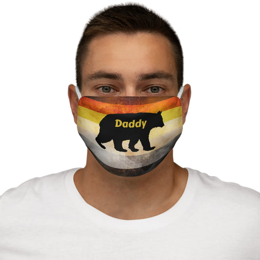 Mascarilla facial de poliéster/algodón ajustada con diseño de Daddy Bear