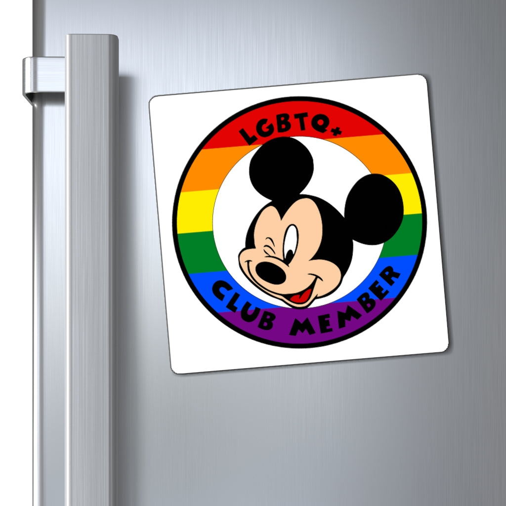 LGBTQ Rainbow Mouse Club Magnets